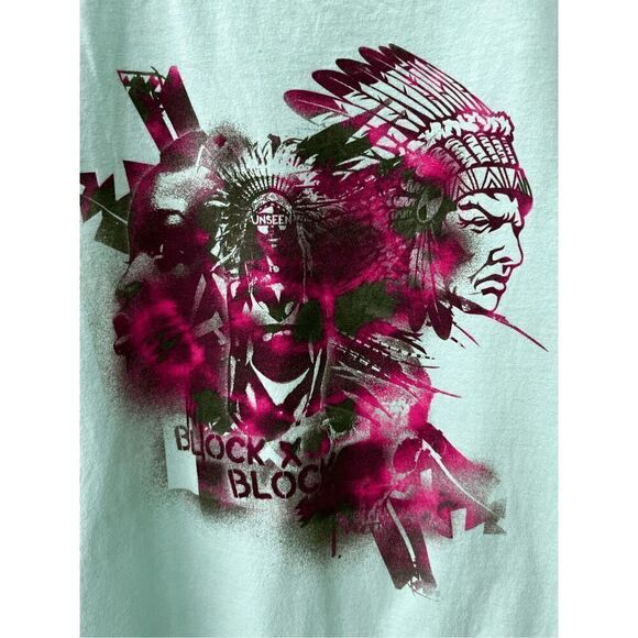 Hustle Gang Short Sleeve T-Shirt "Block by Block " Men's size M - Picture 4 of 7